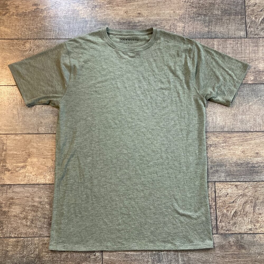 Duckworth Wool Vapor Tee Lichen size S; MADE IN USA